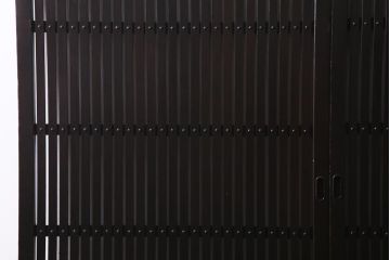 アンティーク建具　和製アンティーク　和の風情を演出してくれる平格子戸2枚セット(引き戸、ガラス戸)(R-037367)