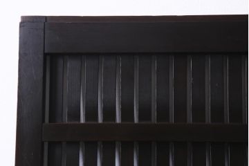 アンティーク建具　和製アンティーク　和の風情を演出してくれる平格子戸2枚セット(引き戸、ガラス戸)(R-037367)