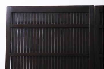 アンティーク建具　和製アンティーク　和の風情を演出してくれる平格子戸2枚セット(引き戸、ガラス戸)(R-037367)
