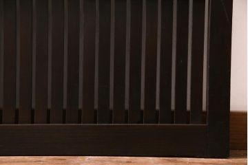 アンティーク建具　和製アンティーク　和の風情を演出してくれる平格子戸2枚セット(引き戸、ガラス戸)(R-037367)