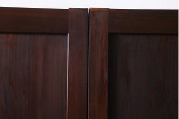 アンティーク建具　和製アンティーク　明治大正期　落ち着いた印象の板戸2枚セット(R-037368)