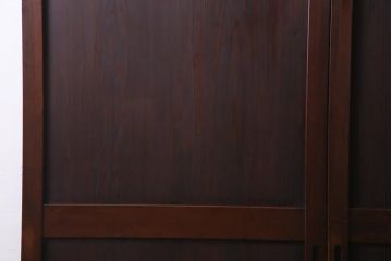 アンティーク建具　和製アンティーク　明治大正期　落ち着いた印象の板戸2枚セット(R-037368)