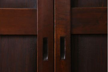 アンティーク建具　和製アンティーク　明治大正期　落ち着いた印象の板戸2枚セット(R-037368)