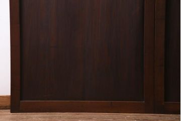 アンティーク建具　和製アンティーク　明治大正期　落ち着いた印象の板戸2枚セット(R-037368)