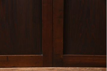 アンティーク建具　和製アンティーク　明治大正期　落ち着いた印象の板戸2枚セット(R-037368)