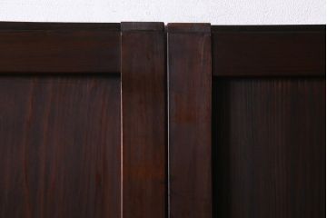 アンティーク建具　和製アンティーク　明治大正期　落ち着いた印象の板戸2枚セット(R-037368)