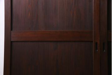 アンティーク建具　和製アンティーク　明治大正期　落ち着いた印象の板戸2枚セット(R-037368)