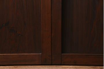 アンティーク建具　和製アンティーク　明治大正期　落ち着いた印象の板戸2枚セット(R-037368)