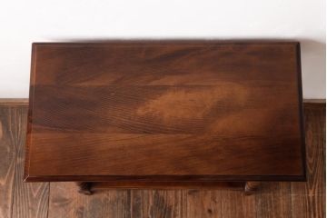 中古　カリモク　コロニアルシリーズ　クラシックカントリーな雰囲気のサイドテーブル(花台)(R-037369)