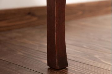 レトロ家具　栓材一枚板　シンプルで使い勝手の良い角ちゃぶ台(ローテーブル)(R-037372)