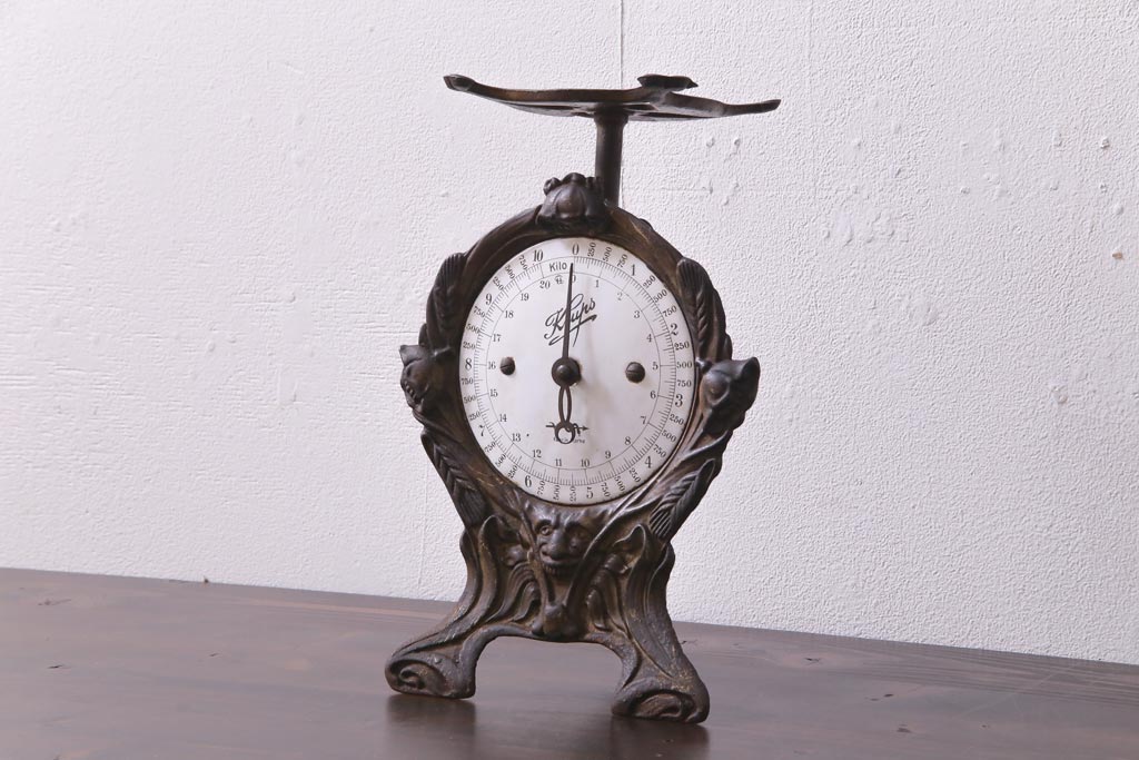 アンティーク雑貨 ドイツ KRUPS(クラップス) アイアン製 キッチンスケール(秤、はかり)(R-037373)