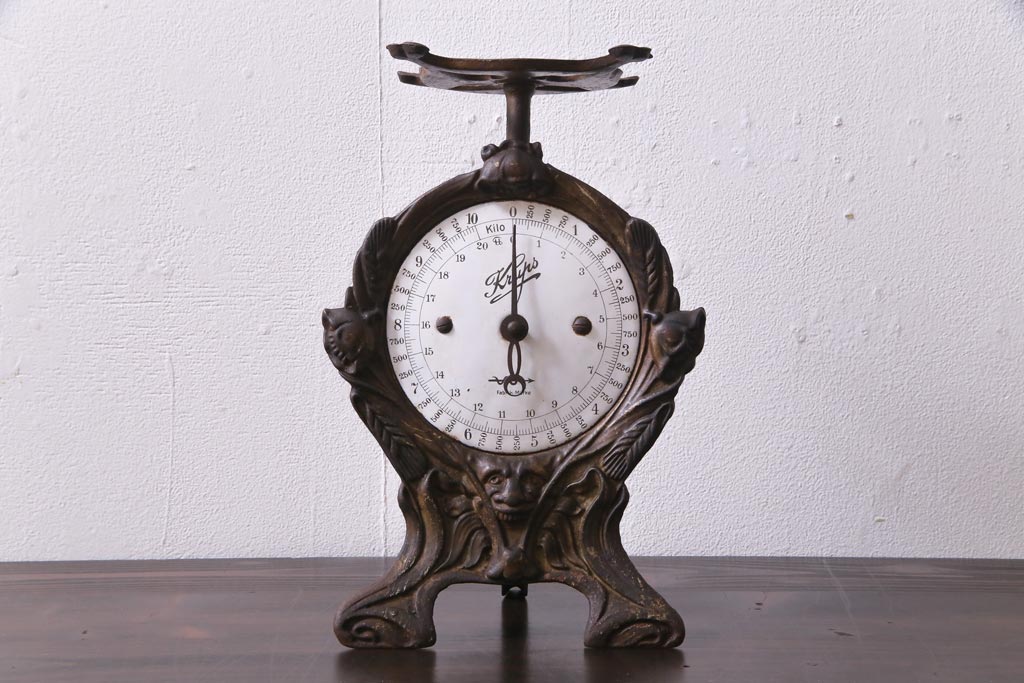 アンティーク雑貨 ドイツ KRUPS(クラップス) アイアン製 キッチンスケール(秤、はかり)(R-037373)