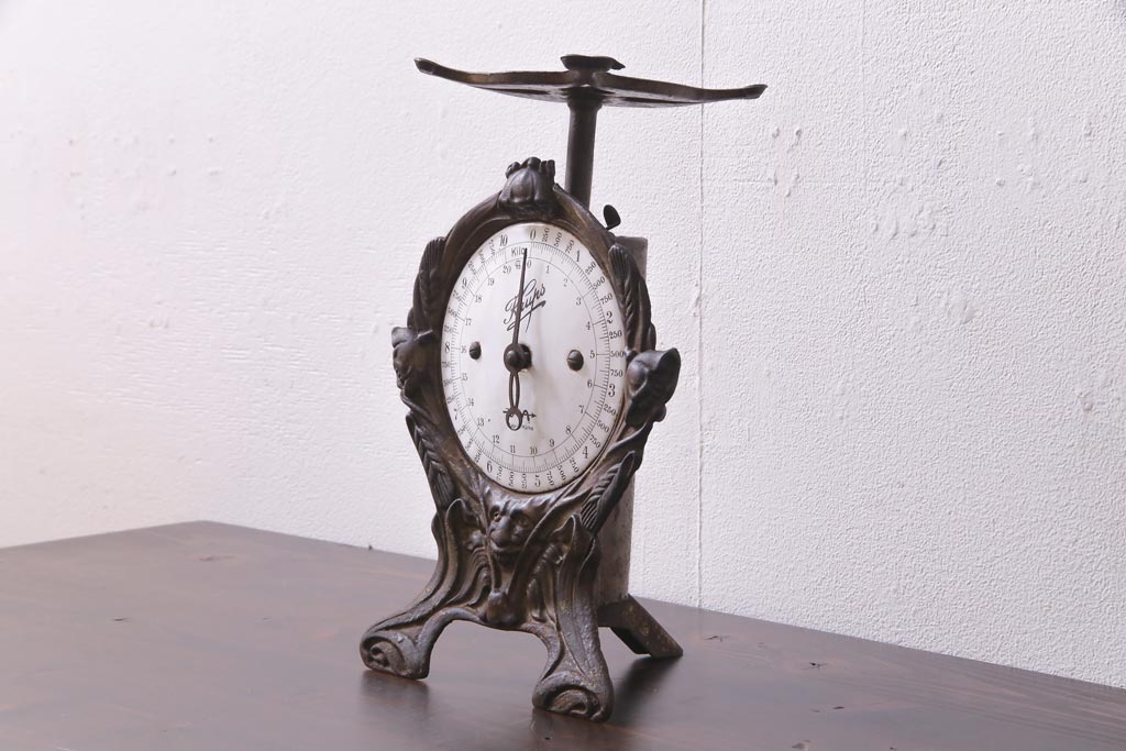 アンティーク雑貨 ドイツ KRUPS(クラップス) アイアン製 キッチンスケール(秤、はかり)(R-037373)