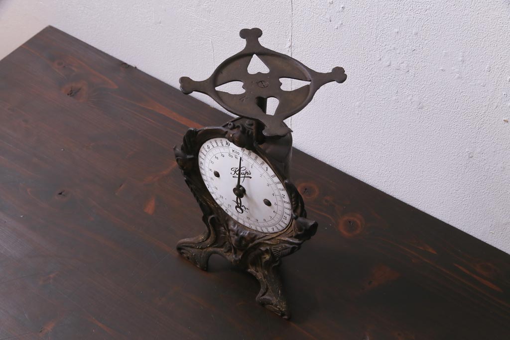 アンティーク雑貨 ドイツ KRUPS(クラップス) アイアン製 キッチンスケール(秤、はかり)(R-037373)