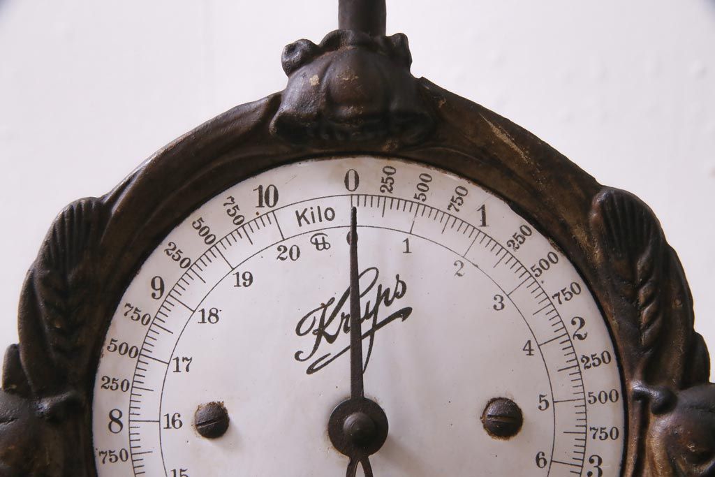 アンティーク雑貨 ドイツ KRUPS(クラップス) アイアン製 キッチンスケール(秤、はかり)(R-037373)