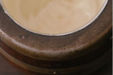 ヴィンテージ雑貨　イギリス　木製　樽型　おしゃれな雰囲気が魅力的なアイスペール(ディスプレイ雑貨、氷入れ、アイスバスケット、ビンテージ)(R-037374)