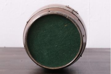ヴィンテージ雑貨　イギリス　木製　樽型　おしゃれな雰囲気が魅力的なアイスペール(ディスプレイ雑貨、氷入れ、アイスバスケット、ビンテージ)(R-037374)