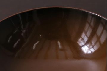 アンティーク雑貨　昭和初期　金彩　桜の花が描かれた木製椀4客セット(和食器)(R-037382)