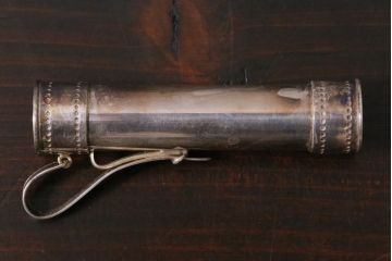 アンティーク雑貨　シルバー製　ゴルフバック楊枝入れ　アイアン楊枝(銀製ピック)(R-037395)