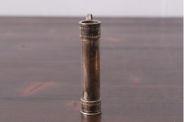 アンティーク雑貨　シルバー製　ゴルフバック楊枝入れ　アイアン楊枝(銀製ピック)(R-037395)