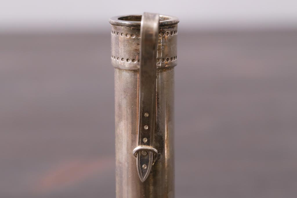 アンティーク雑貨　シルバー製　ゴルフバック楊枝入れ　アイアン楊枝(銀製ピック)(R-037395)