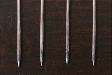 アンティーク雑貨　シルバー製　ゴルフバック楊枝入れ　アイアン楊枝(銀製ピック)(R-037395)