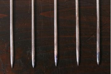 アンティーク雑貨　シルバー製　ゴルフバック楊枝入れ　アイアン楊枝(銀製ピック)(R-037395)