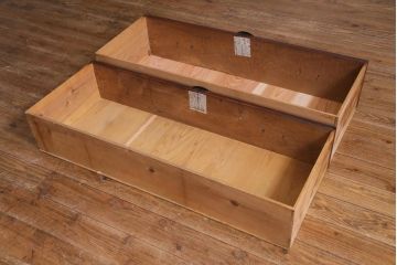 アンティーク家具　明治期　前面栗材　天板リメイク　桜丸金具の米沢箪笥ローチェスト(引き出し)(R-037399)