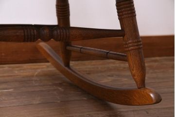 中古　飛騨産業　穂高　ナラ材　使い勝手のよいシンプルなロッキングチェア(アームチェア)(R-037402)