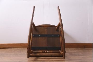 中古　飛騨産業　穂高　ナラ材　使い勝手のよいシンプルなロッキングチェア(アームチェア)(R-037402)
