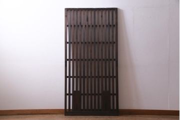 アンティーク建具　和製アンティーク　明治大正期　和の雰囲気漂うシンプルな格子戸1枚(建具、引き戸)(R-037403)