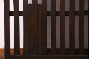 アンティーク建具　和製アンティーク　明治大正期　和の雰囲気漂うシンプルな格子戸1枚(建具、引き戸)(R-037403)