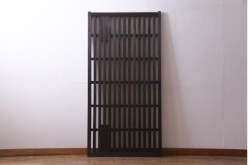 アンティーク建具　和製アンティーク　明治大正期　和の雰囲気漂うシンプルな格子戸1枚(建具、引き戸)(R-037404)