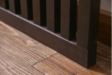 アンティーク建具　和製アンティーク　明治大正期　和の雰囲気漂うシンプルな格子戸1枚(建具、引き戸)(R-037404)