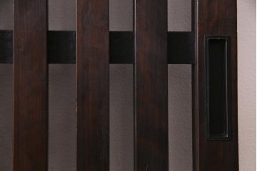 アンティーク建具　和製アンティーク　明治大正期　和の雰囲気漂うシンプルな格子戸1枚(建具、引き戸)(R-037404)