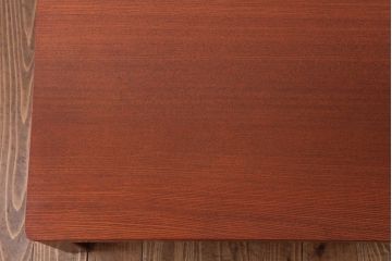 レトロ家具　エンジュ材　漆塗り　折り畳み式の珍しい座卓(ローテーブル)(R-037405)