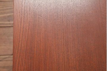 レトロ家具　エンジュ材　漆塗り　折り畳み式の珍しい座卓(ローテーブル)(R-037405)