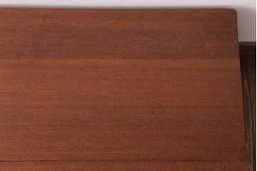 レトロ家具　エンジュ材　漆塗り　折り畳み式の珍しい座卓(ローテーブル)(R-037406)
