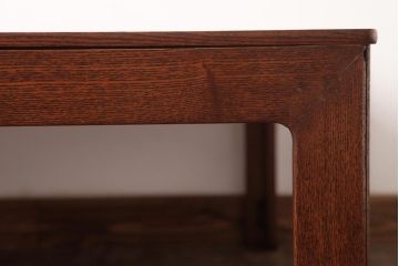 レトロ家具　エンジュ材　漆塗り　折り畳み式の珍しい座卓(ローテーブル)(R-037406)