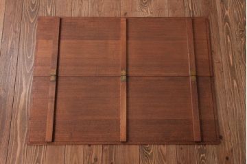 レトロ家具　エンジュ材　漆塗り　折り畳み式の珍しい座卓(ローテーブル)(R-037406)