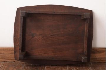 レトロ家具　渋みのある小さなちゃぶ台(ローテーブル)(R-037407)