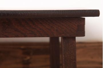 レトロ家具　渋みのある小さなちゃぶ台(ローテーブル)(R-037407)