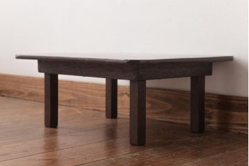 レトロ家具　和製アンティーク　昭和レトロな懐かしさを感じるちゃぶ台(座卓・ローテーブル・花台)(R-037408)