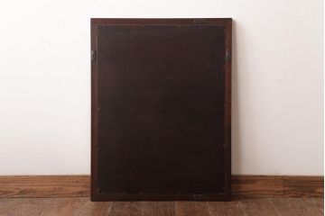 当店リメイク家具　松本民芸家具　ビンテージ　上品な色合いのウォールミラー(壁掛け鏡)(R-037409)