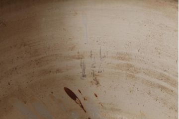 アンティーク雑貨　昭和初期　牡丹の図　タイルのようなデザインが可愛らしい瀬戸火鉢(鉢カバー)(R-037417)