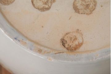 アンティーク雑貨　昭和初期　牡丹の図　タイルのようなデザインが可愛らしい瀬戸火鉢(鉢カバー)(R-037417)