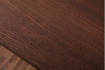 レトロ家具　和製アンティーク　大正期　栗材　素朴な木の風合いが温かみを感じる角ちゃぶ台(ローテーブル、折り畳みテーブル)(R-037424)