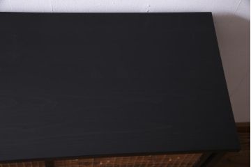 アンティーク家具　ラフジュ工房オリジナル　古建具リメイク　組子の引き戸が風情漂うキャビネット(収納棚、戸棚、書院戸)(R-037430)