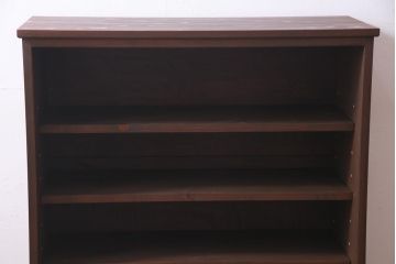 ラフジュ工房オリジナル　古建具リメイク　風情漂う組子引き戸のキャビネット(収納棚、戸棚、書院戸)(R-037431)