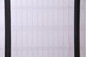 アンティーク家具　和製アンティーク　腰板ケヤキ材　黒塗りの枠がモダンな障子戸4枚セット(引き戸、建具)(R-037440)